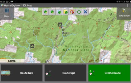 Configure Route screen